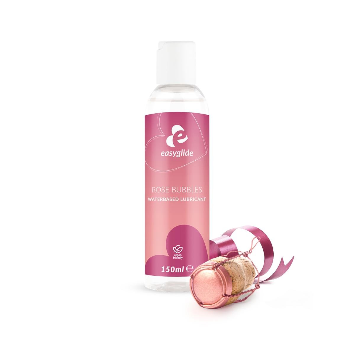 EasyGlide Rosé Bubbels Glijmiddel Waterbasis 150ml – Speelse Smaak & Condoomveilig - Glijmiddel - SM-speeltjes