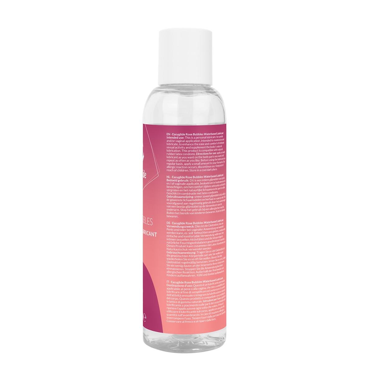 EasyGlide Rosé Bubbels Glijmiddel Waterbasis 150ml – Speelse Smaak & Condoomveilig - Glijmiddel - SM-speeltjes