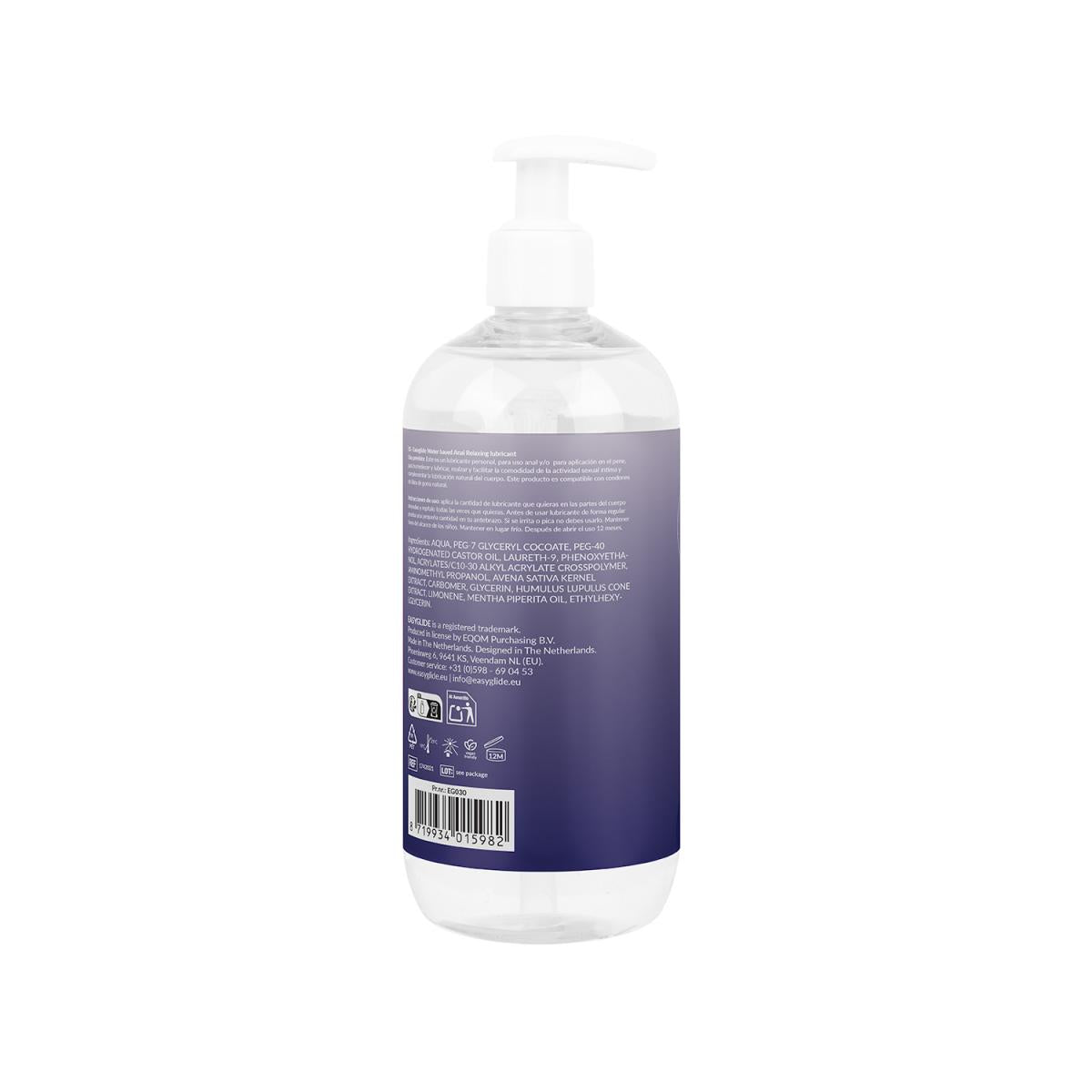 EasyGlide Anaal Relaxing Glijmiddel 500ml – Kalmerende Formule met Kamille & Pepermunt
