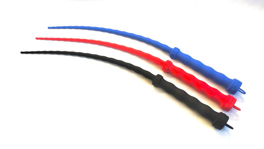 Flexibele BDSM zweep gemaakt van siliconen (zwart, rood of blauw) - SM - speeltjes