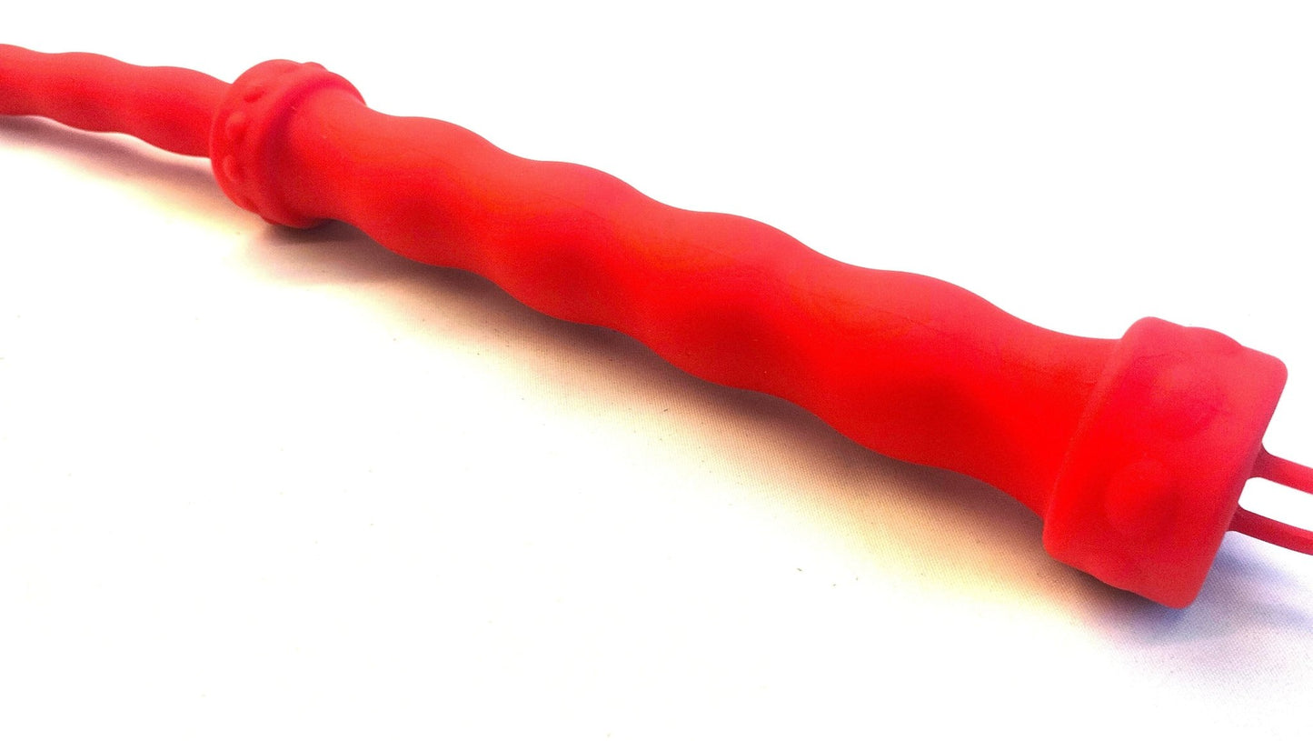 Flexibele BDSM zweep gemaakt van siliconen (zwart, rood of blauw) - SM - speeltjes