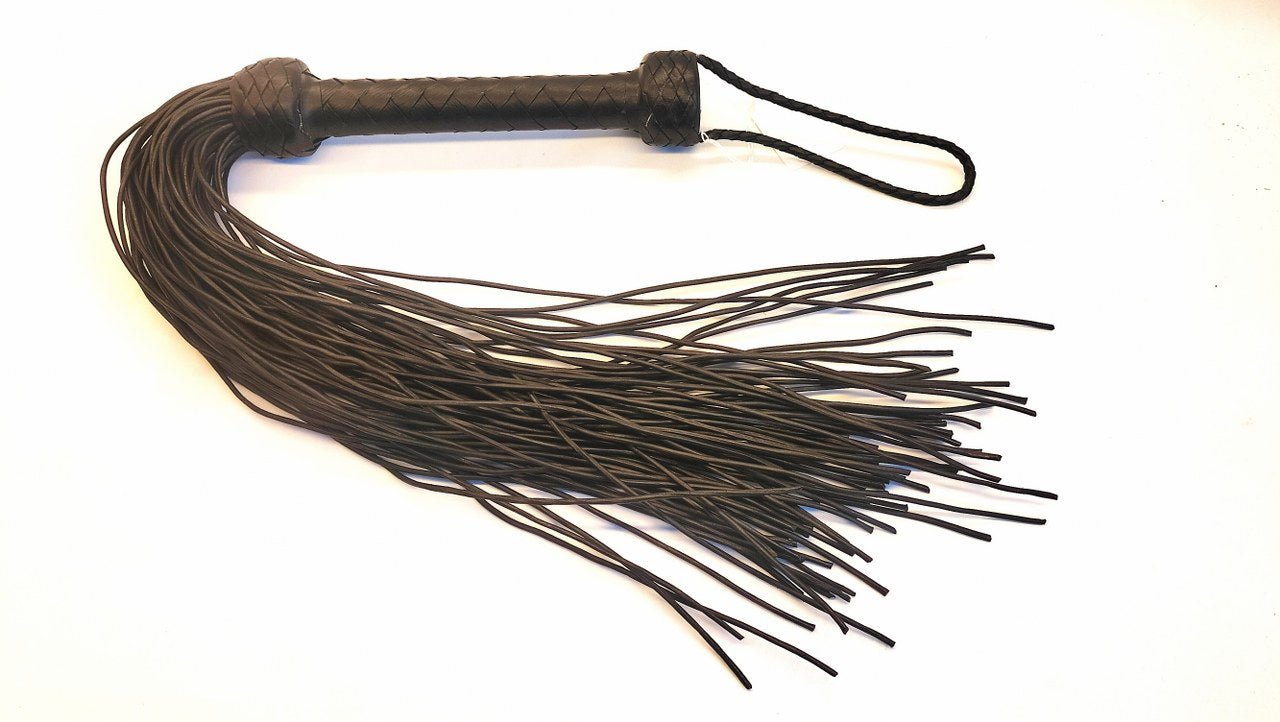 Flogger met 100 Lederen Falls - Zwarte Zweep 70cm BDSM Impact Play - BDSM - SM - speeltjes