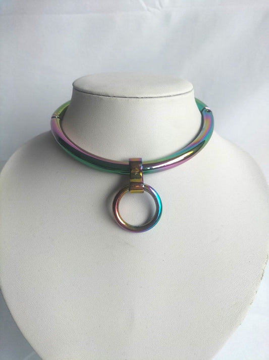 Gebogen RVS collar (diverse maten en kleuren) - SM - speeltjes