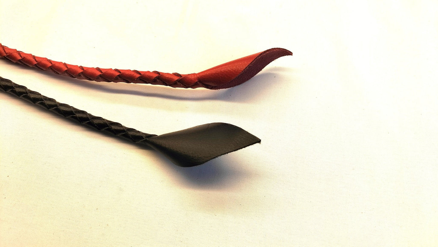 Gespleten Snakewhip 93cm - Impact Play Zweep BDSM Toy Rood Zwart - BDSM - SM - speeltjes