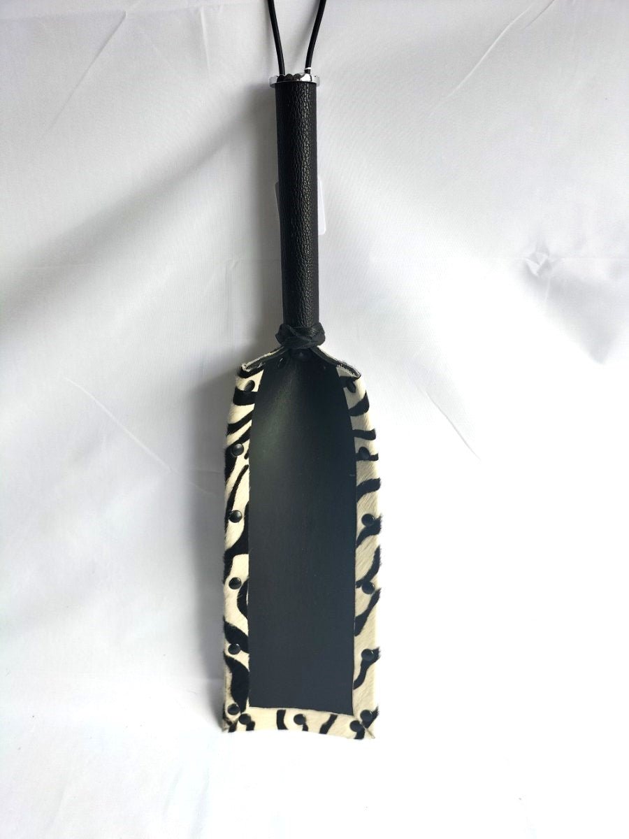 Hair on zebraprint paddle - SM - speeltjes