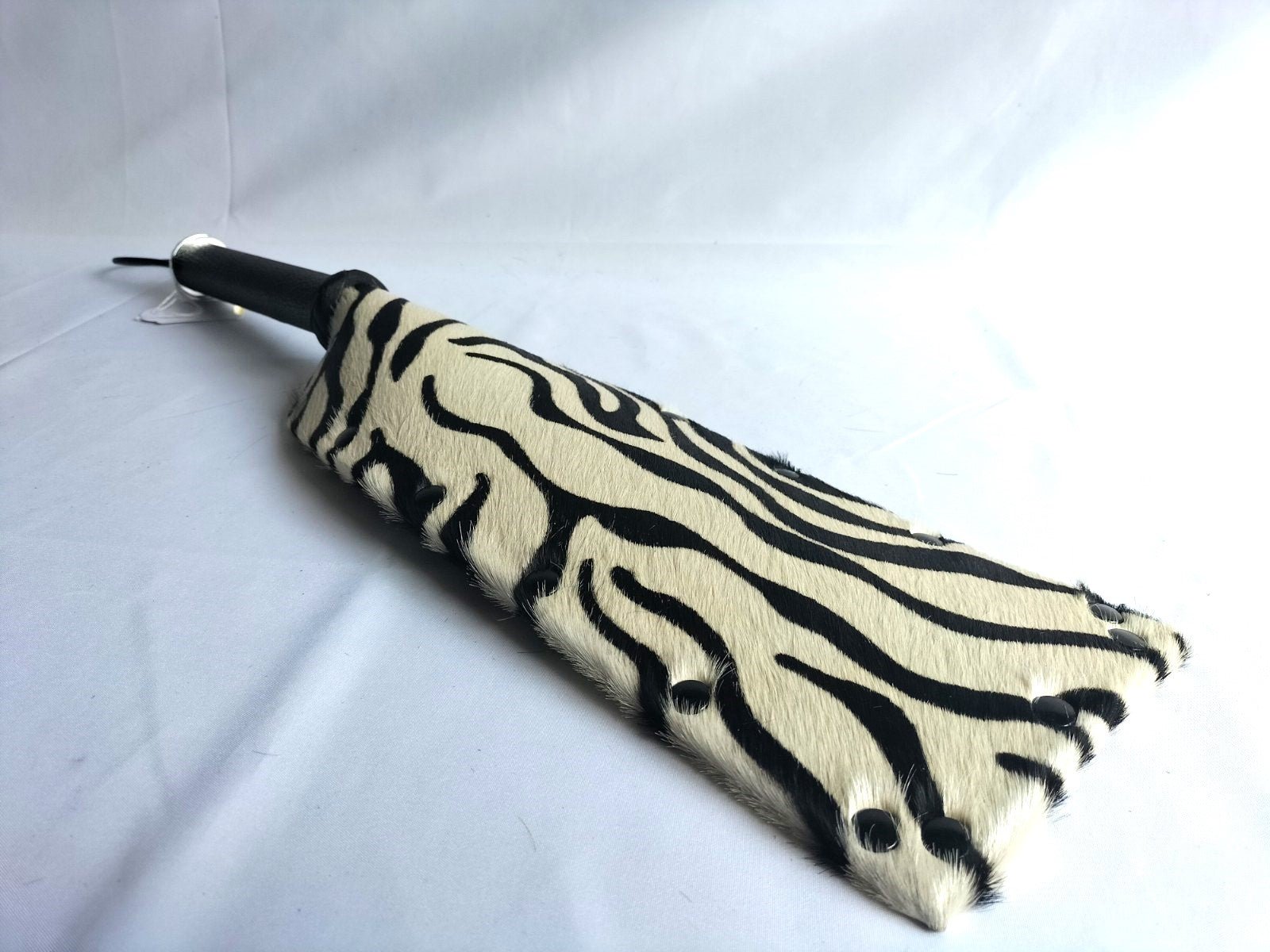 Hair on zebraprint paddle - SM - speeltjes