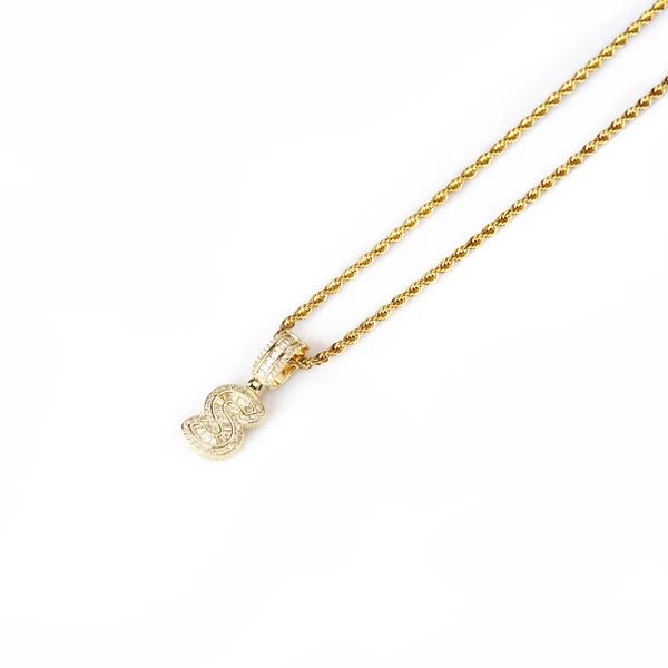Halsketting met 'S' Hanger Goudkleurig – Submissive Sieraad met Glassteentjes 58 cm - Ketting - SM-speeltjes