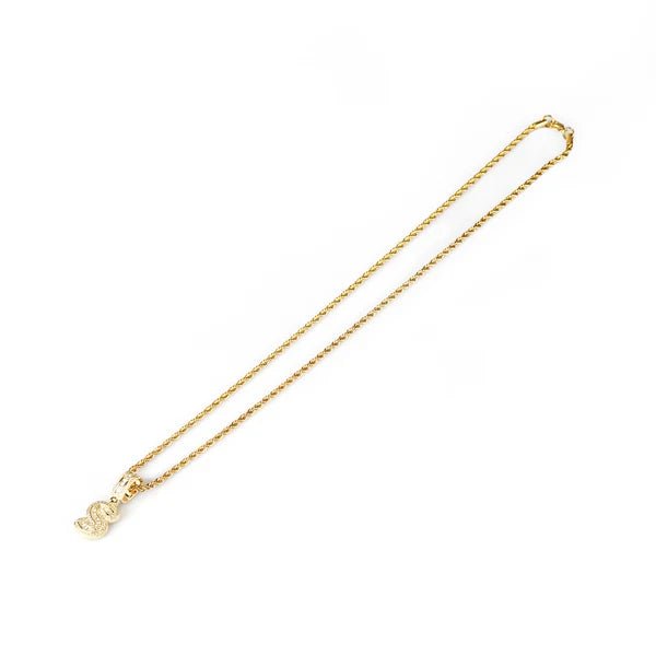 Halsketting met 'S' Hanger Goudkleurig – Submissive Sieraad met Glassteentjes 58 cm - Ketting - SM-speeltjes