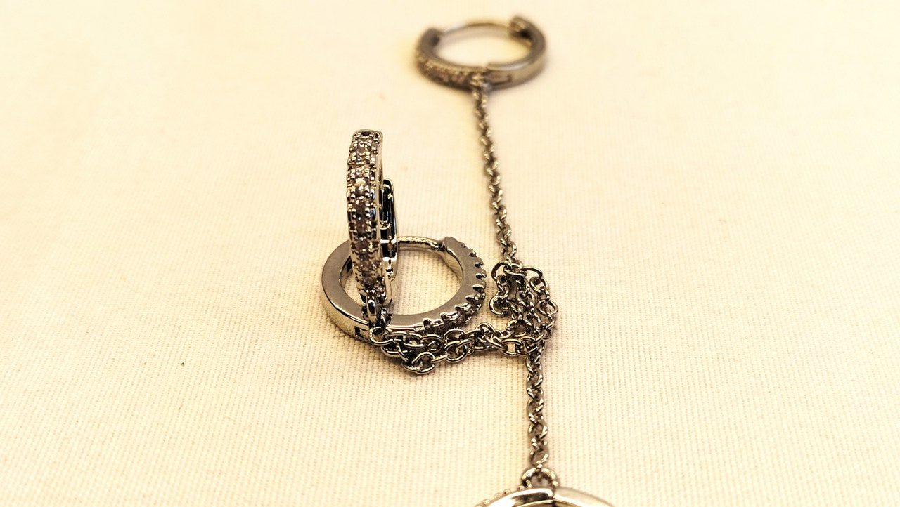 Handboei Oorbellen Zilver Goud - Cuff Oorbel Hangers 14mm - BDSM Sieraden - SM - speeltjes