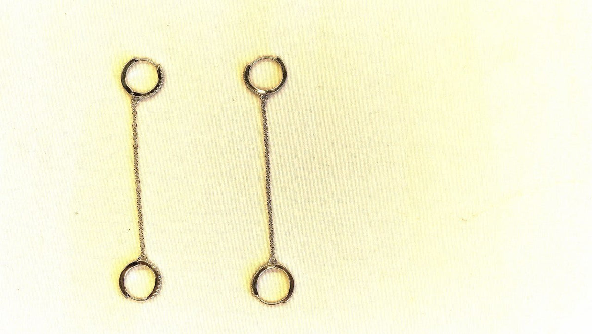 Handboei Oorbellen Zilver Goud - Cuff Oorbel Hangers 14mm - BDSM Sieraden - SM - speeltjes