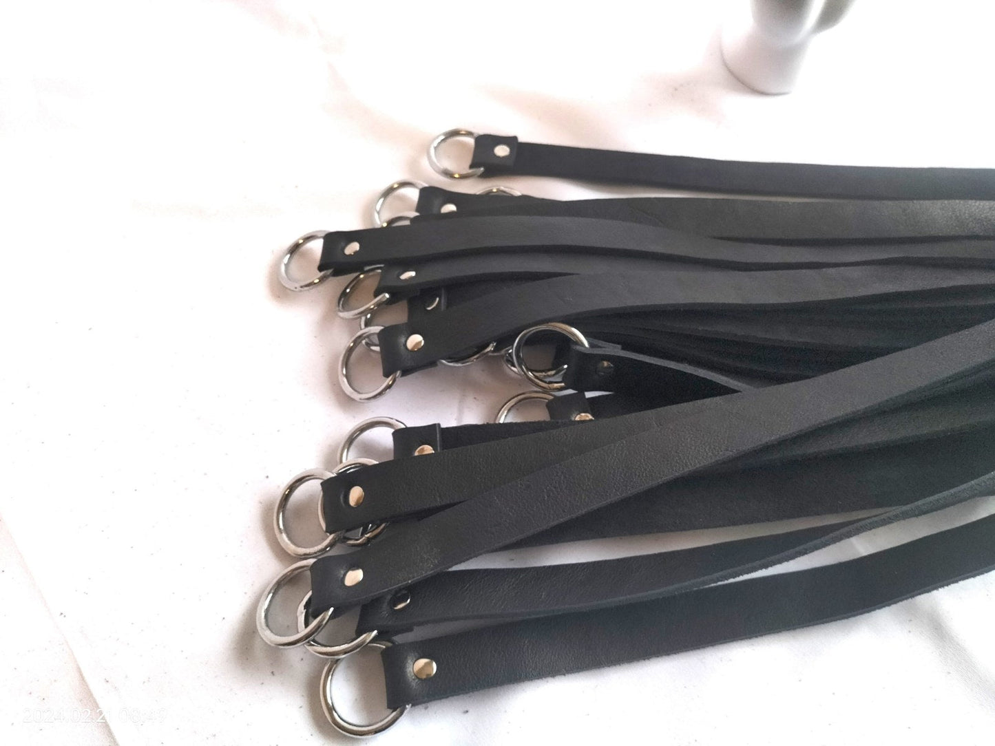 Heavy Flogger met metalen ringen (speciale versie) - SM - speeltjes