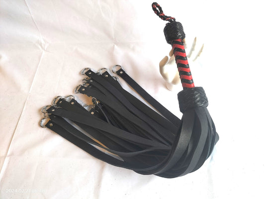 Heavy Flogger met metalen ringen (speciale versie) - SM - speeltjes