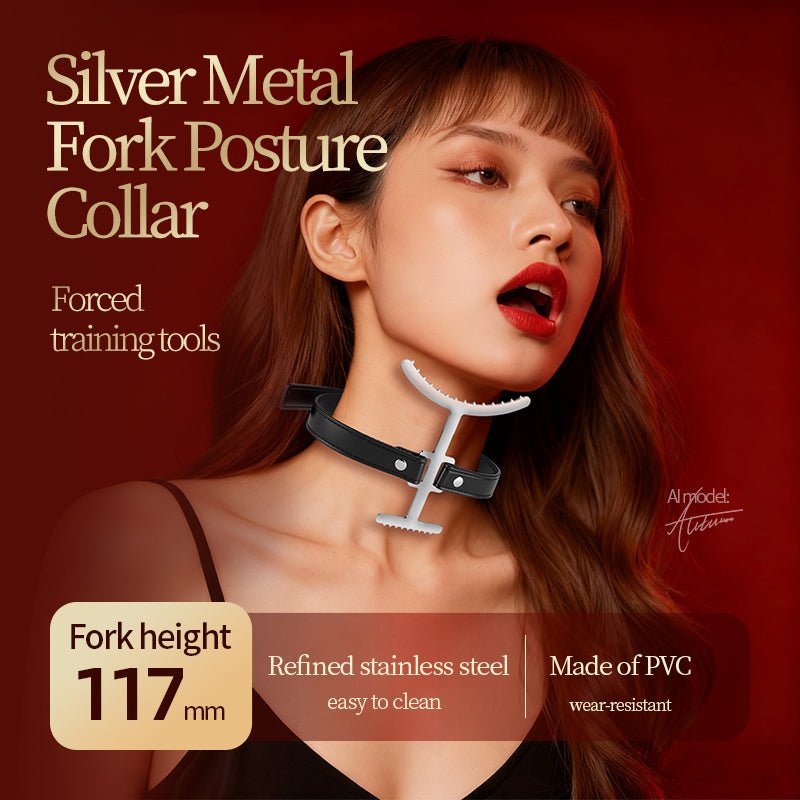 Heretic Fork - BDSM Halsband RVS Head Restriction Discipline - BDSM - SM - speeltjes