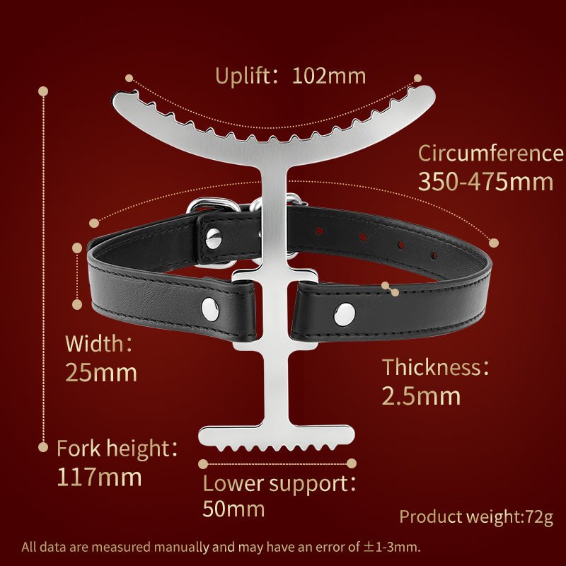 Heretic Fork - BDSM Halsband RVS Head Restriction Discipline - BDSM - SM - speeltjes