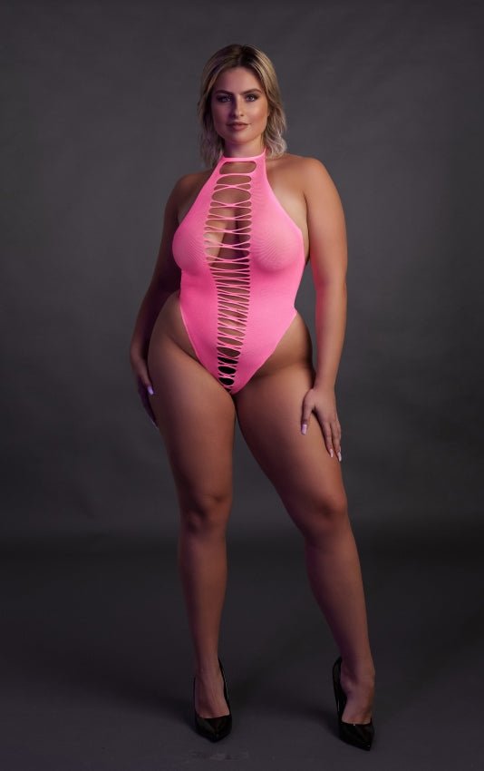 High - Cut Body - Neon pink OS en QS - SM - speeltjes
