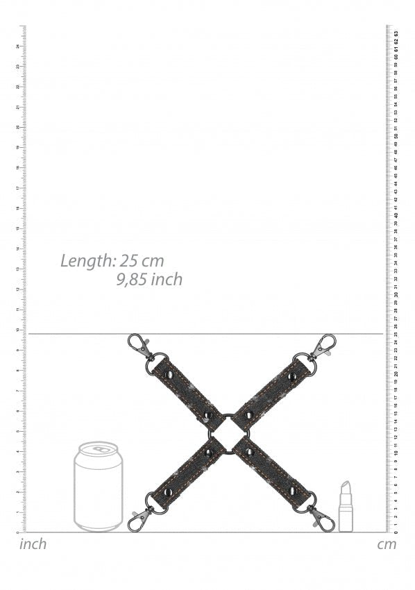 Hogtie black denim (vegan) - SM - speeltjes