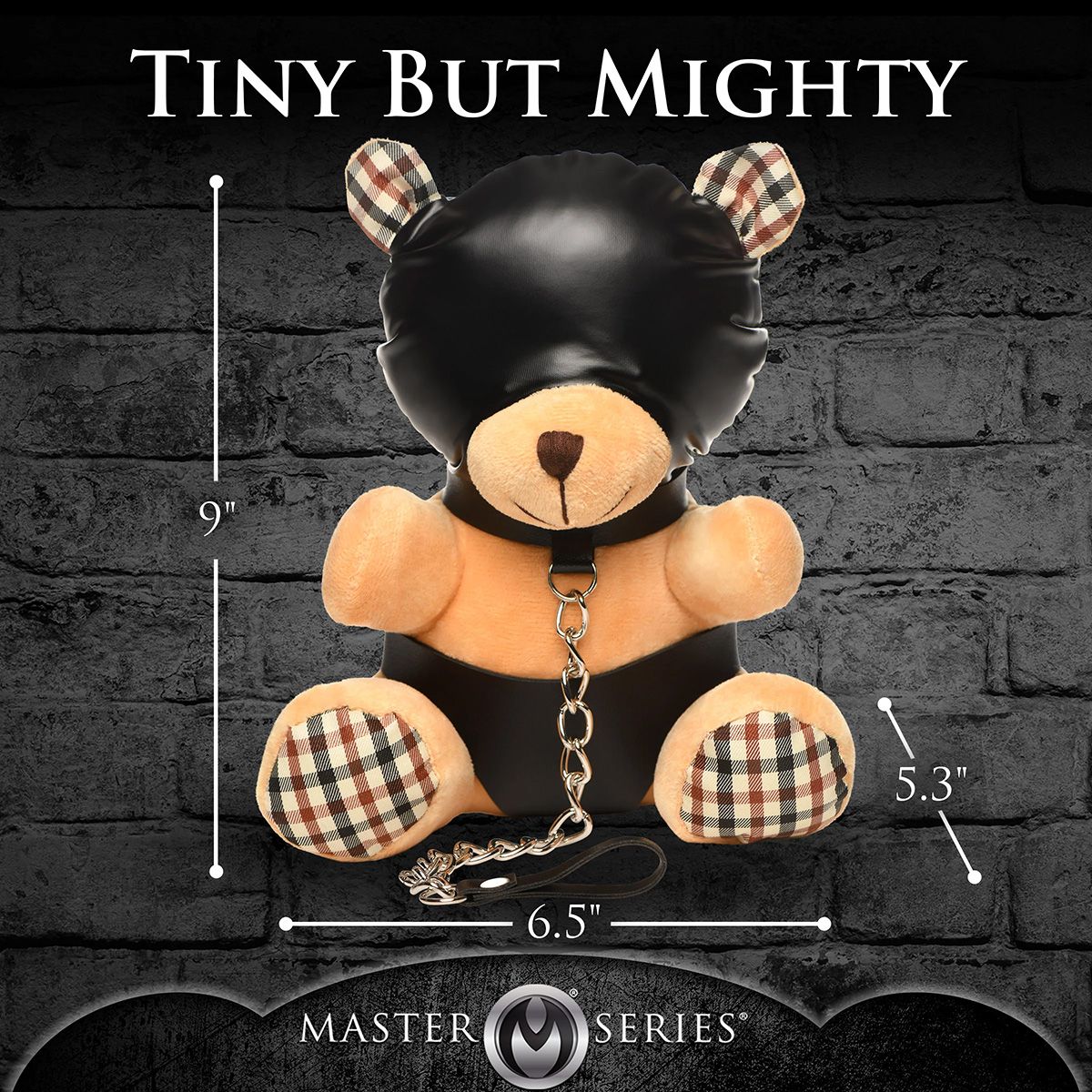 Hooded kinky bear 21 cm - SM - speeltjes