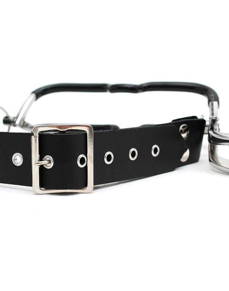 Jennings Mondspreider 316 Staal 260g - Medical Play Mondklem Leren Nekriem 41 - 58cm - Medical Play - SM - speeltjes
