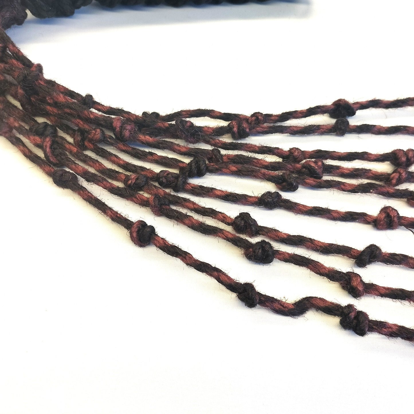 Jute Flogger Zwart Roze 150g – 9 Tails 47cm 4mm Handgemaakt - Impact Play - SM - speeltjes