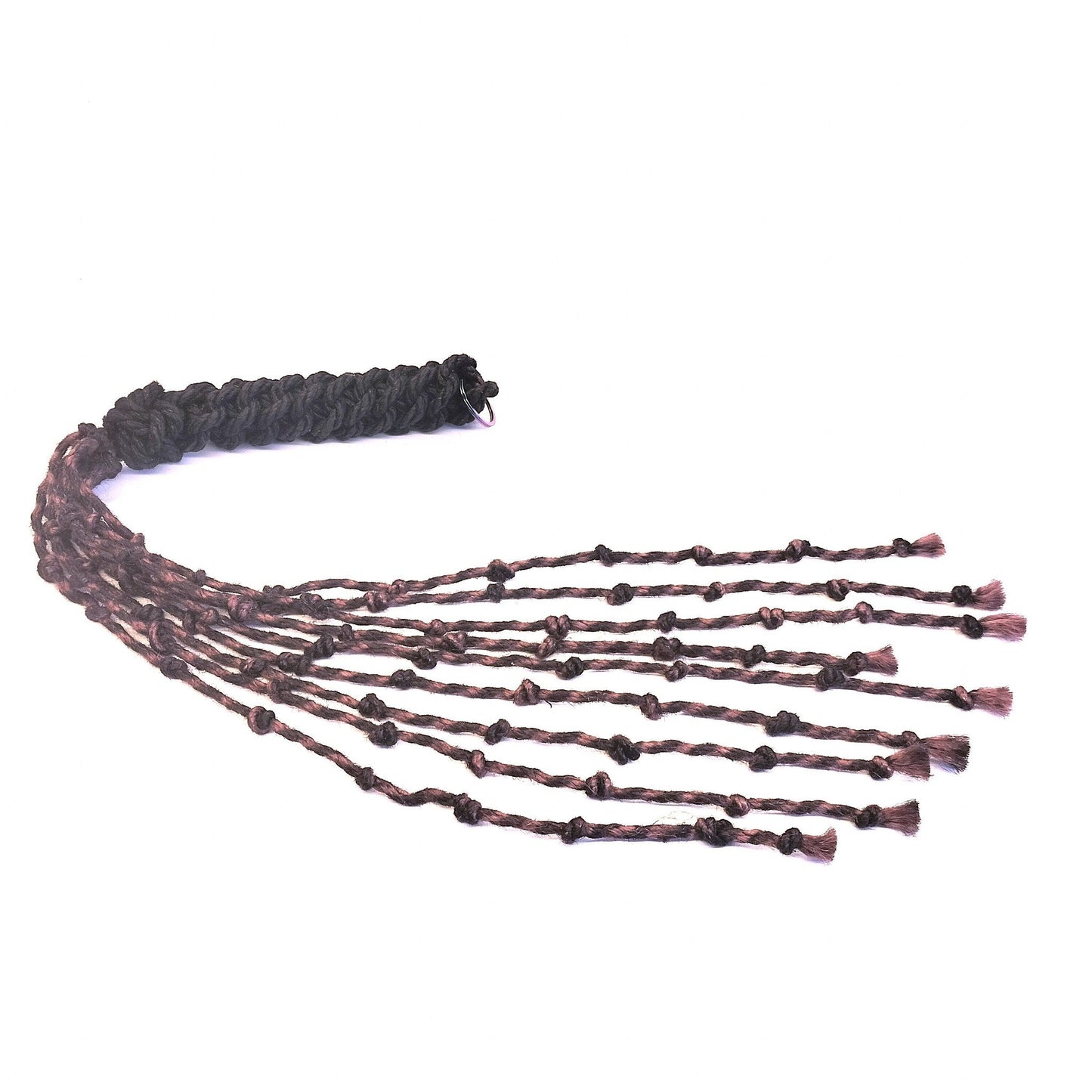 Jute Flogger Zwart Roze 150g – 9 Tails 47cm 4mm Handgemaakt - Impact Play - SM - speeltjes