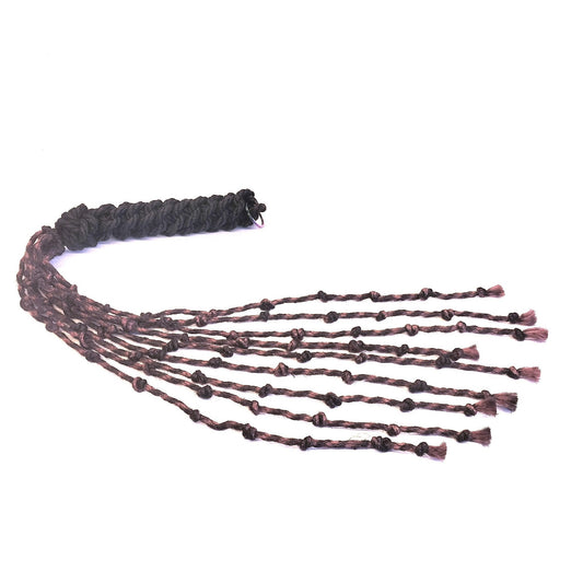 Jute Flogger Zwart Roze 150g – 9 Tails 47cm 4mm Handgemaakt - Impact Play - SM - speeltjes