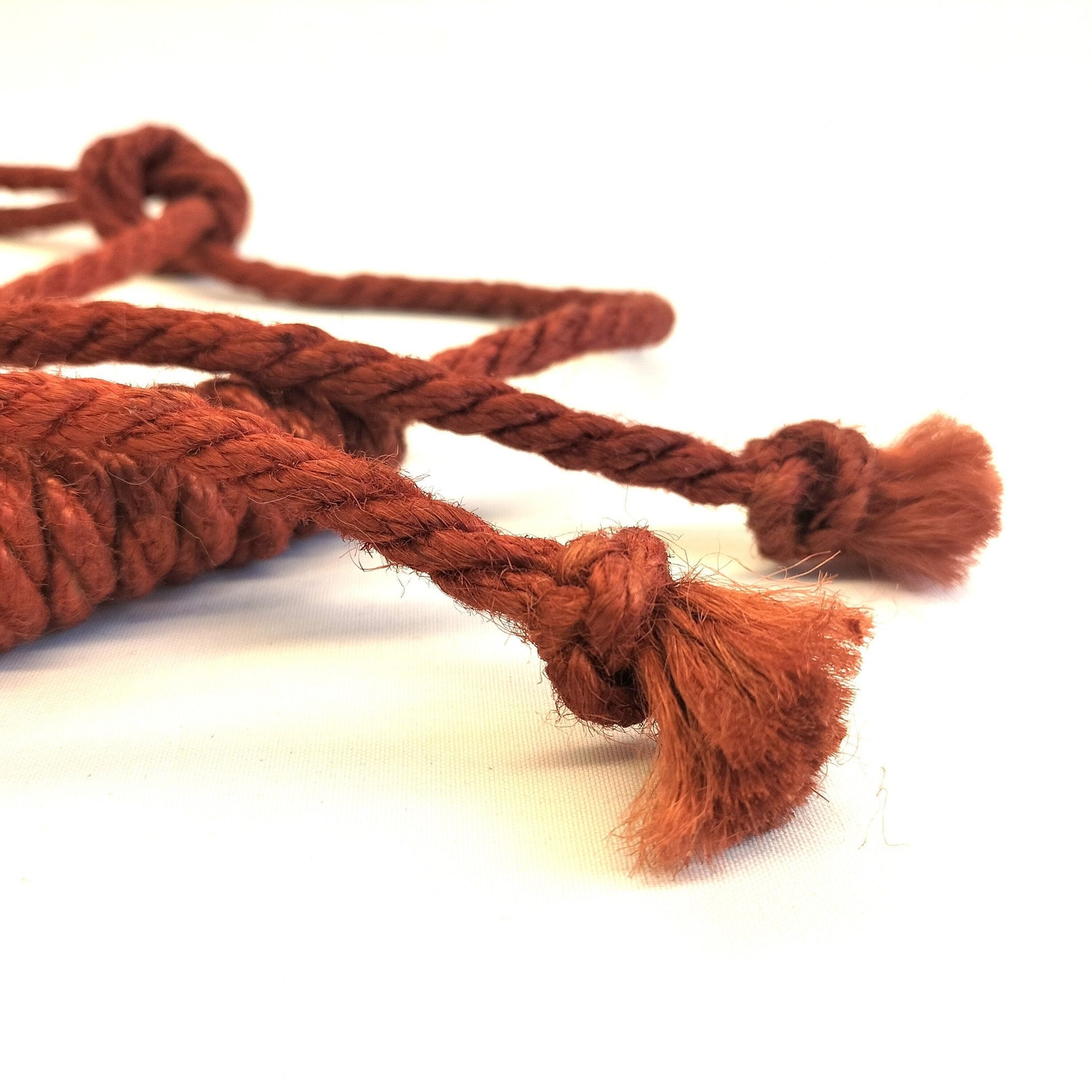 Jute Mondgag Handgemaakt 6mm – Naturel of Rood 9cm Gagball Shibari - Gagballs - SM - speeltjes