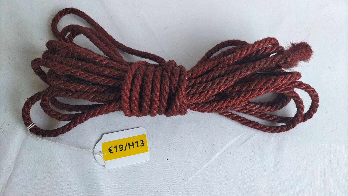 Jute touw 8 meter 6mm diverse kleuren - SM - speeltjes