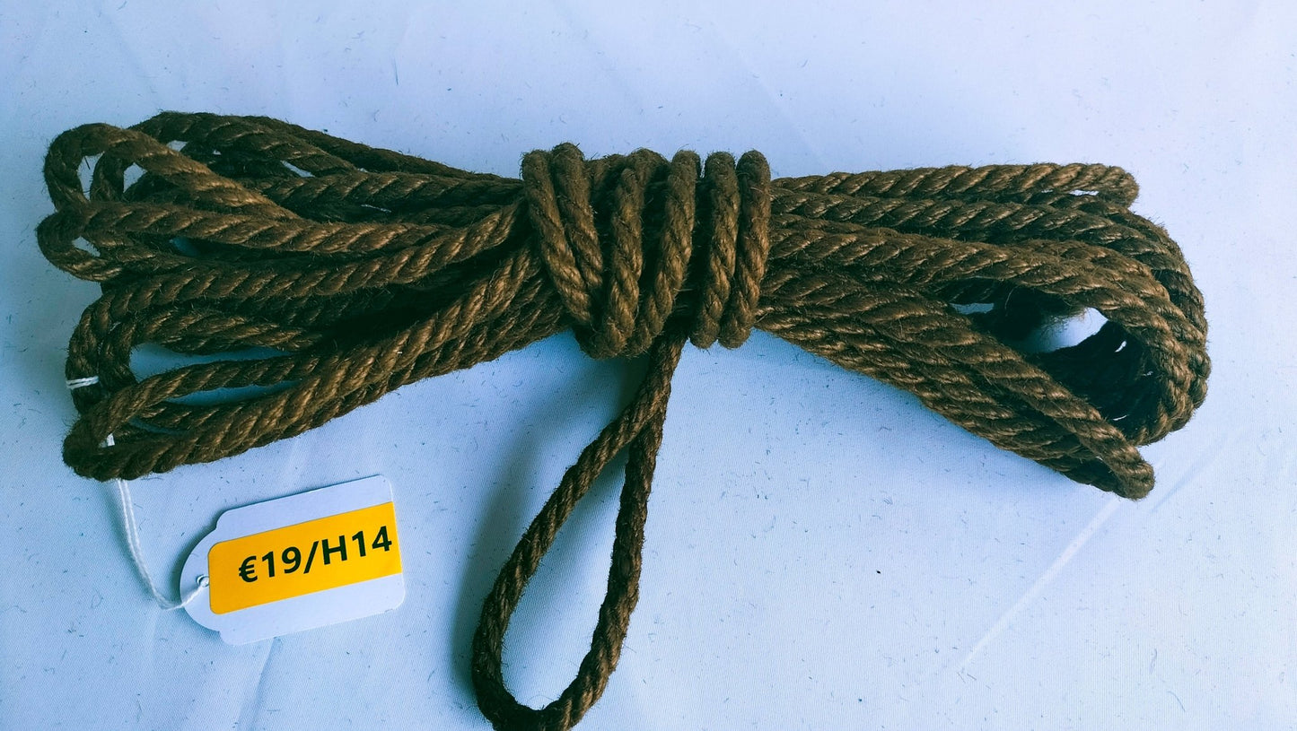 Jute touw 8 meter 6mm diverse kleuren - SM - speeltjes