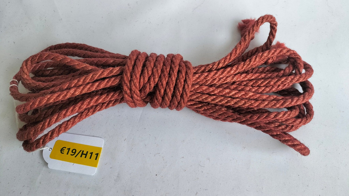 Jute touw 8 meter 6mm diverse kleuren - SM - speeltjes