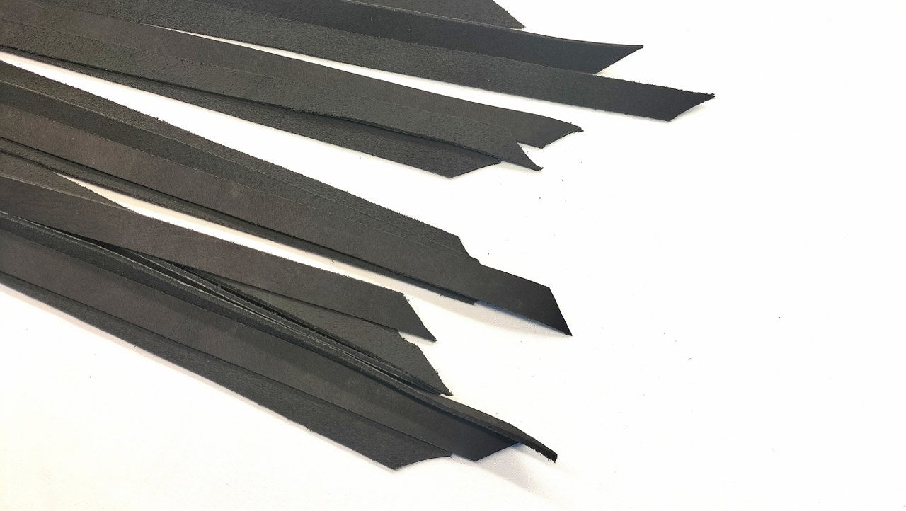 Kalfsleren Flogger 78cm - Impact Play Zweep BDSM Toy 18 Falls - Impact Play - SM - speeltjes