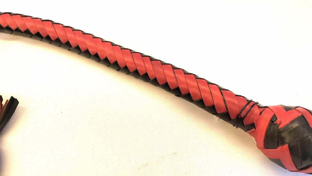 Kangoeroe Leren Snakewhip 4 Foot (120cm) - Verzwaard met Lood - Impact Play - Zwepen - SM - speeltjes