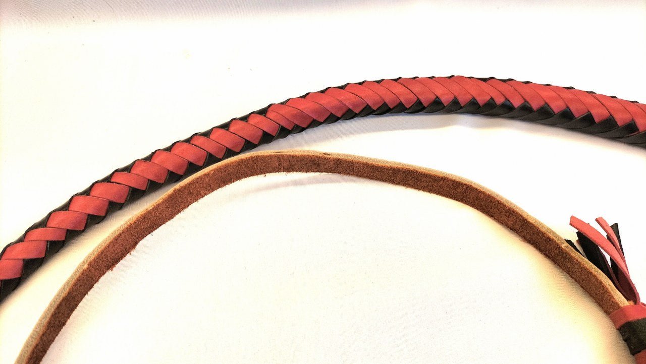 Kangoeroe Leren Snakewhip 4 Foot (120cm) - Verzwaard met Lood - Impact Play - Zwepen - SM - speeltjes