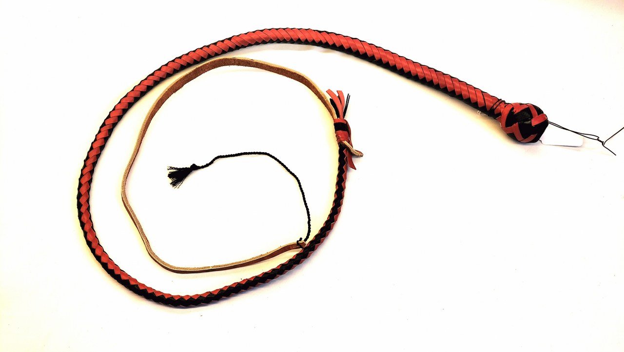 Kangoeroe Leren Snakewhip 4 Foot (120cm) - Verzwaard met Lood - Impact Play - Zwepen - SM - speeltjes