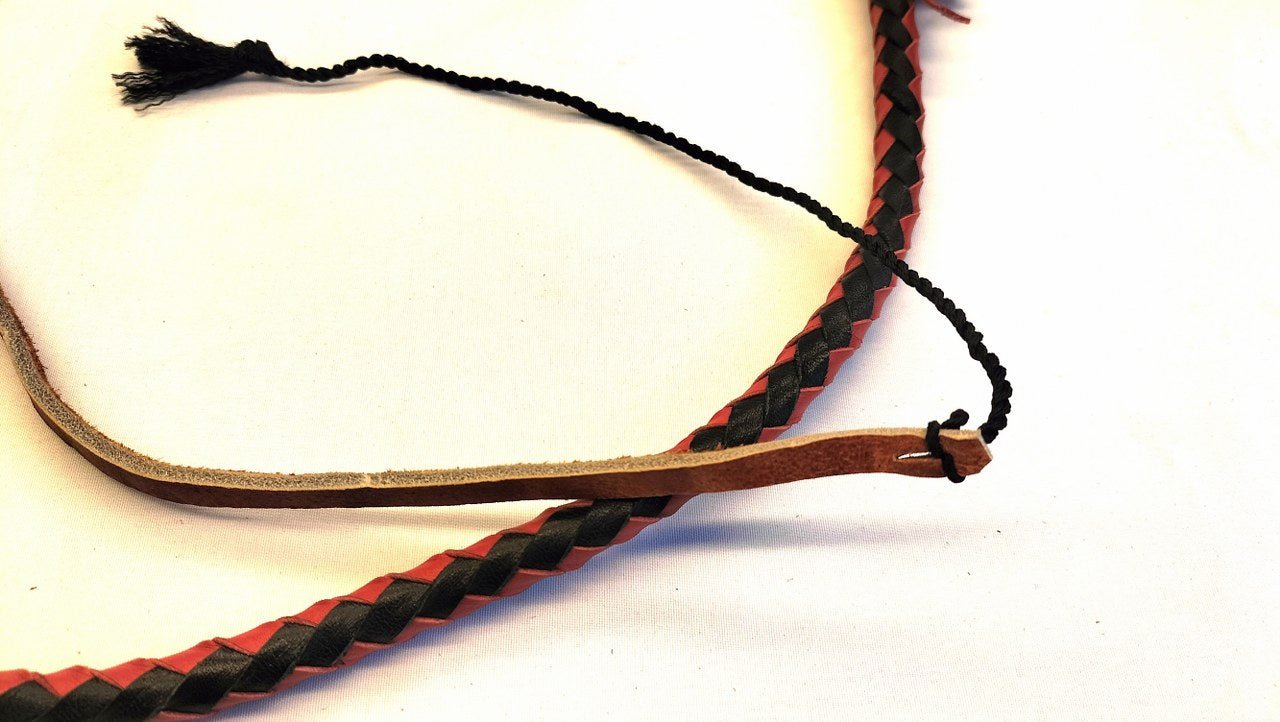 Kangoeroe Leren Snakewhip 4 Foot (120cm) - Verzwaard met Lood - Impact Play - Zwepen - SM - speeltjes