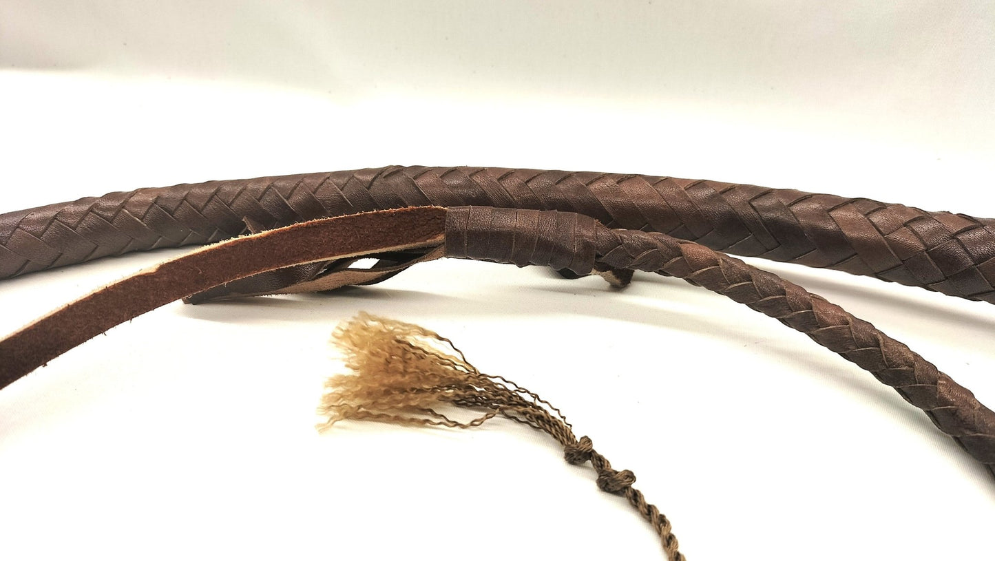 Kangoeroe Leren Snakewhip 4 Foot (120cm) - Verzwaard met Lood - Impact Play - Zwepen - SM - speeltjes