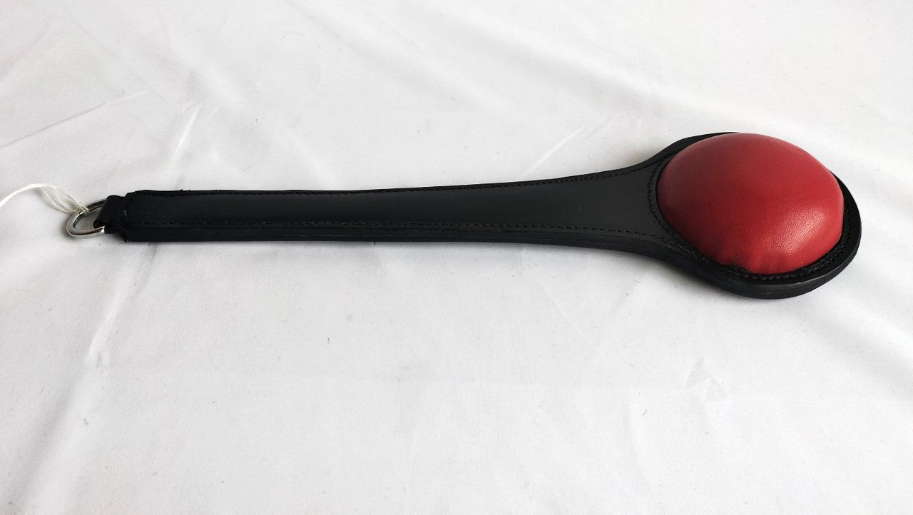 Lederen soft bol paddel (keuze tussen zwart of zwart/rood combinatie) - SM - speeltjes