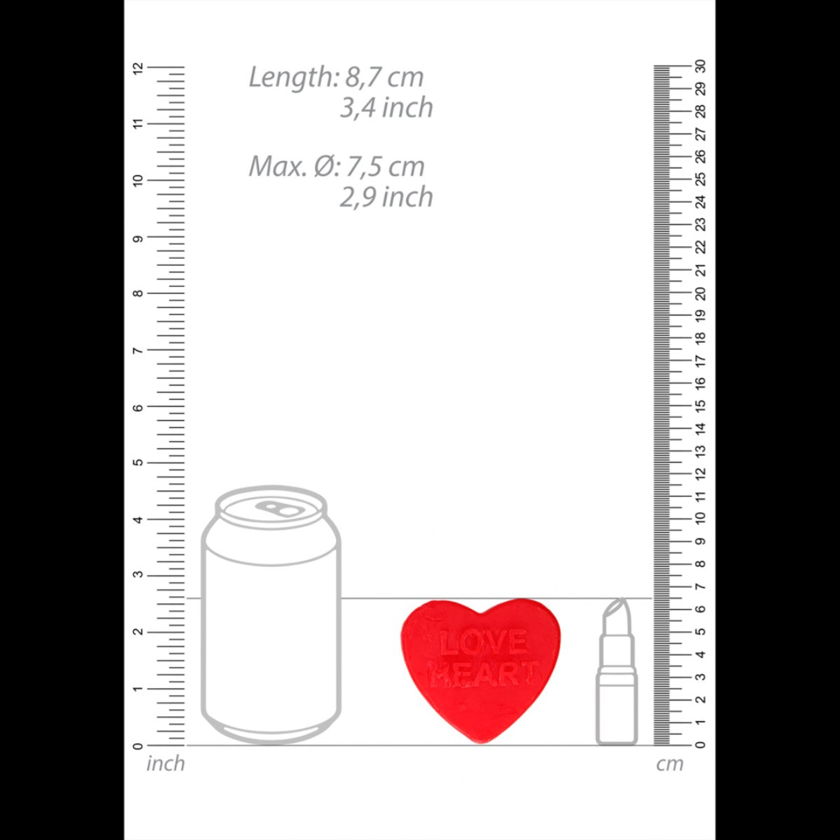 Love heart zeep rozen geur - SM - speeltjes