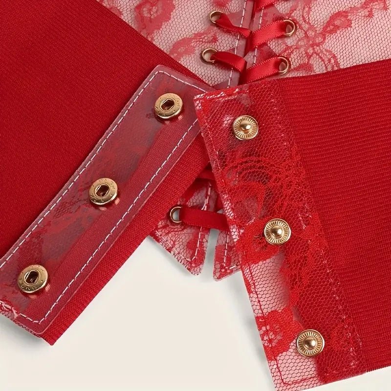 Mini korset rood of zwart - SM - speeltjes