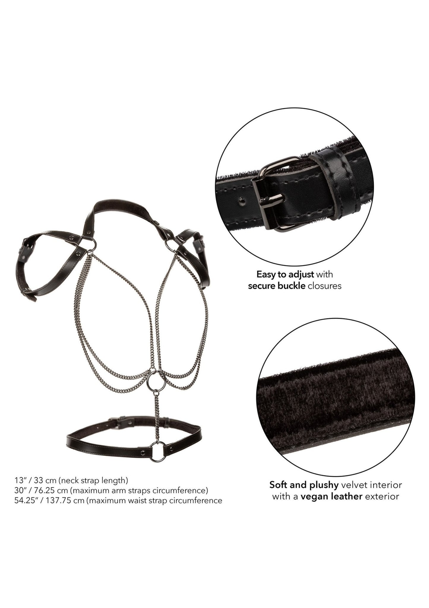 Multi Chain Halter Plus Size - Dames Body Harnas Grote Maten XL - 4XL - Kleding - SM - speeltjes