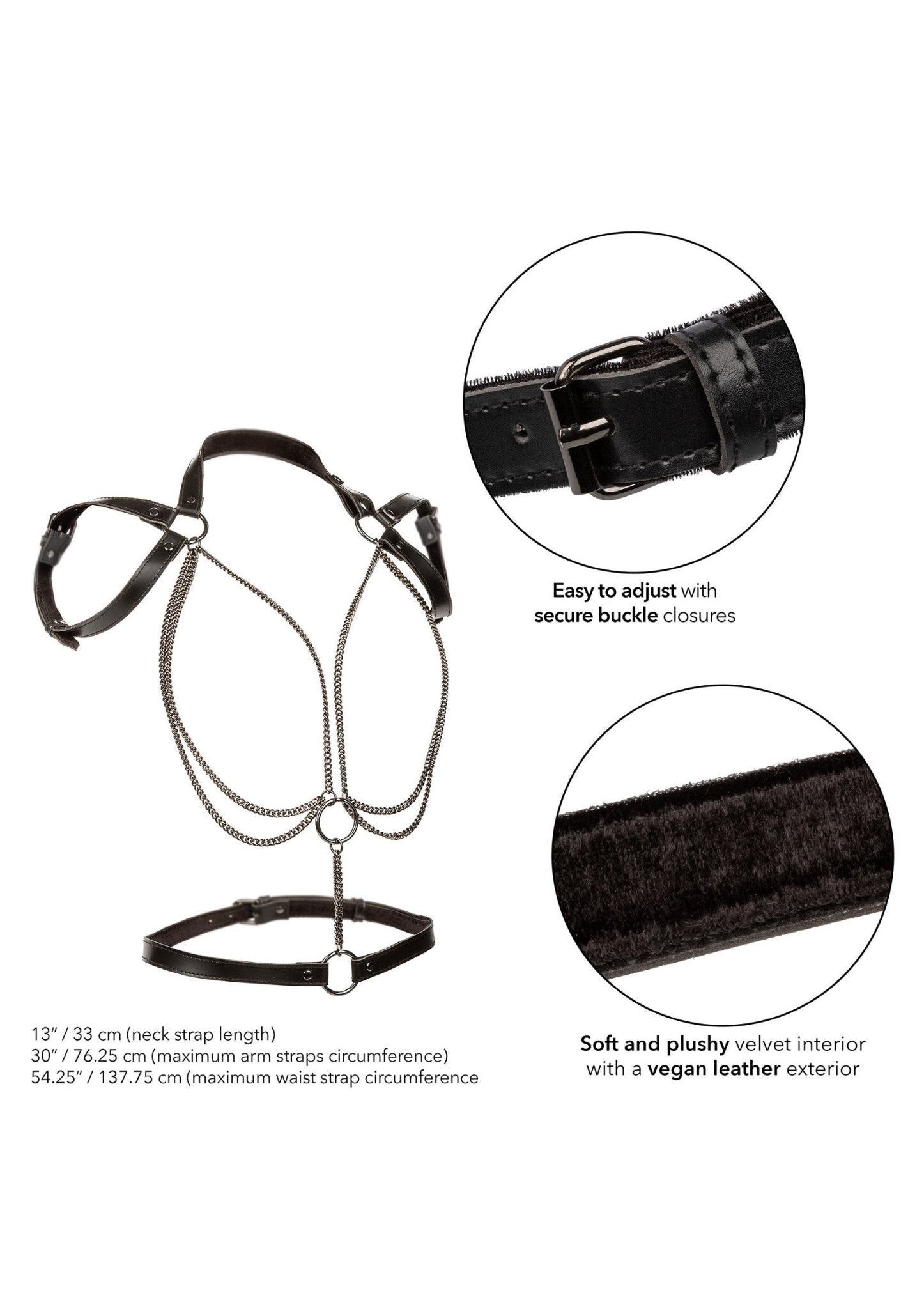 Multi Chain Halter Plus Size - Dames Body Harnas Grote Maten XL - 4XL - Kleding - SM - speeltjes