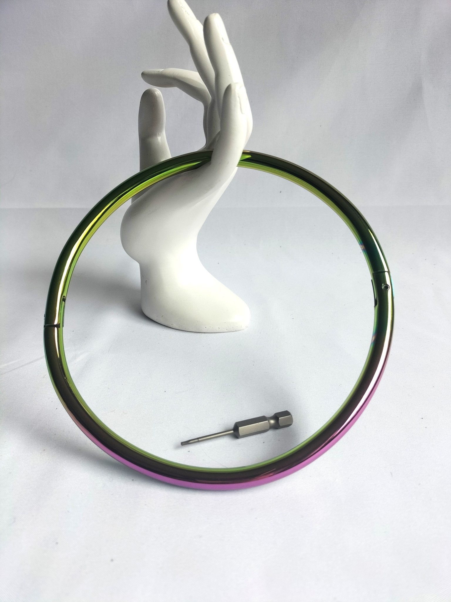 Multicolor RVS ronde collar zonder O - ring (diverse maten) - SM - speeltjes