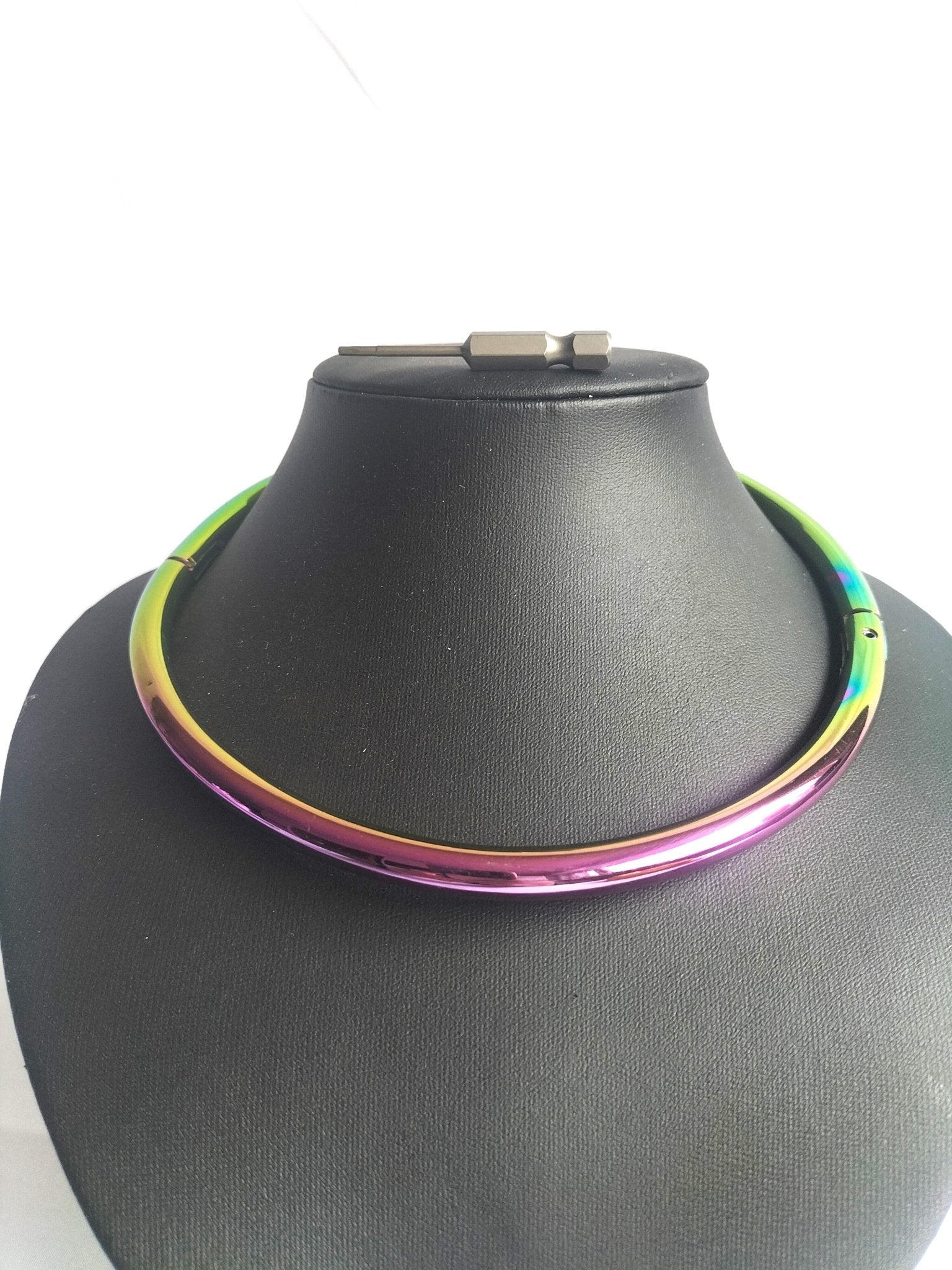 Multicolor RVS ronde collar zonder O - ring (diverse maten) - SM - speeltjes