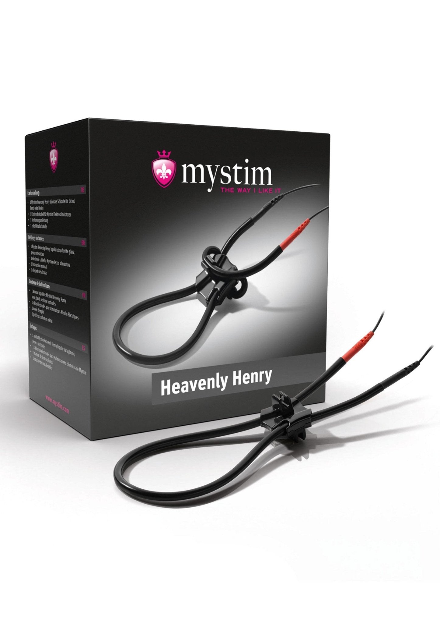 Mystim Heavenly Henry – Bipolaire Siliconen Eikel- & Penislus voor E-Stim - E-Stim Accessoire - SM-speeltjes