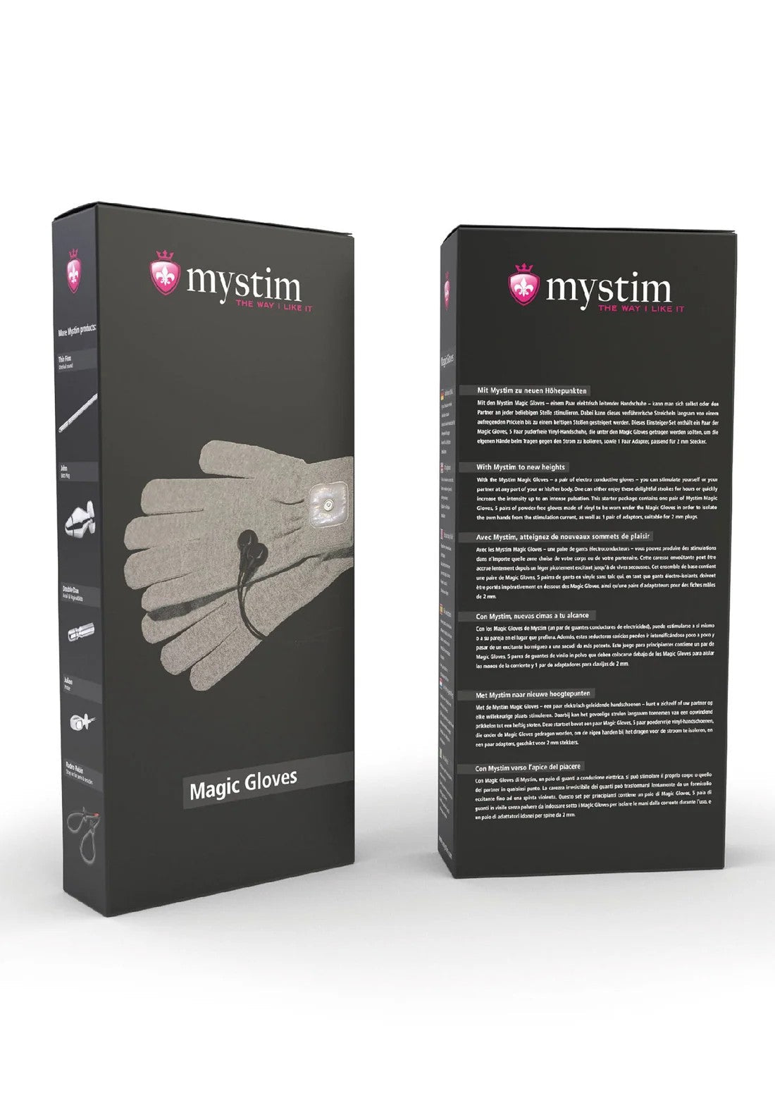 Mystim Magic Gloves – Geleidende E-Stim Handschoenen met Adapters - E-Stim Accessoire - SM-speeltjes