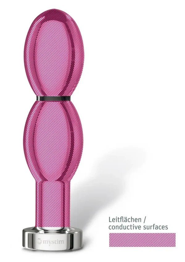 Mystim O(h!)-thello E-Stim Butt Plug – Dubbel Ovaal 14cm - E-Stim Accessoire - SM-speeltjes