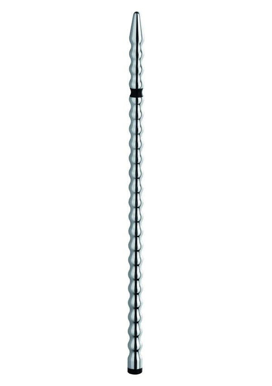 Mystim Tickleberry Finn Ribbed Sound – Elektro Dilator 19,6cm Ø8mm - E-Stim Accessoire - SM-speeltjes