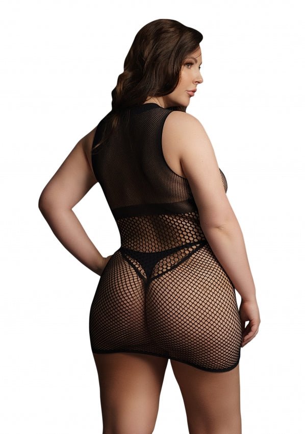 Net stof jurkje met open cups - Queen Size - SM - speeltjes