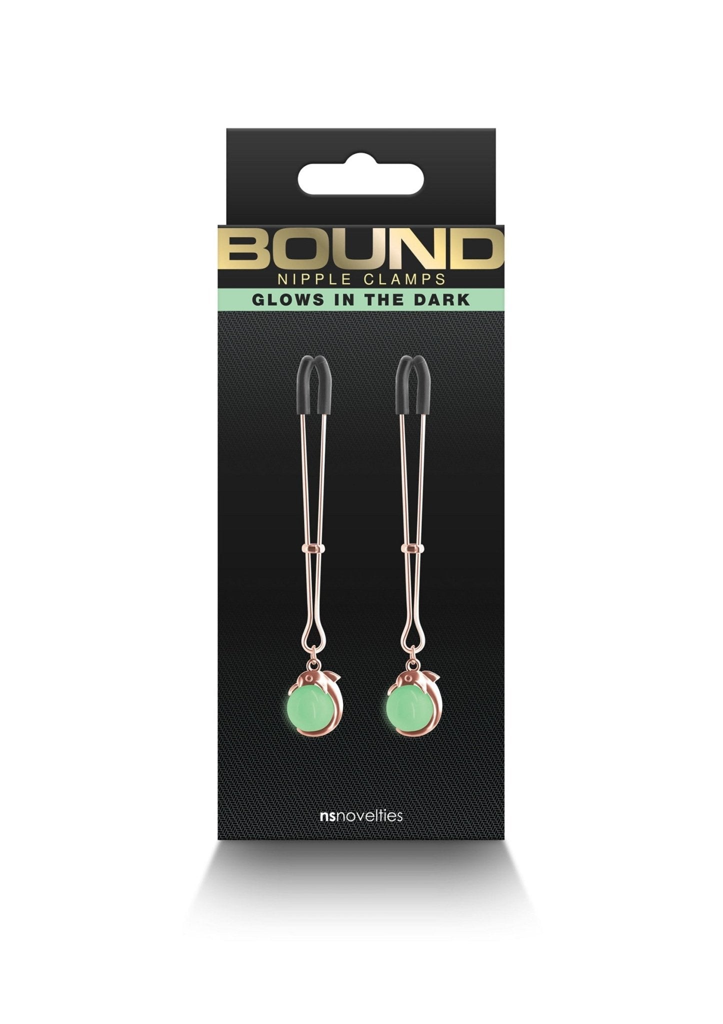 Glow in the dark tepelklemmen goudkleurig - detail weergave