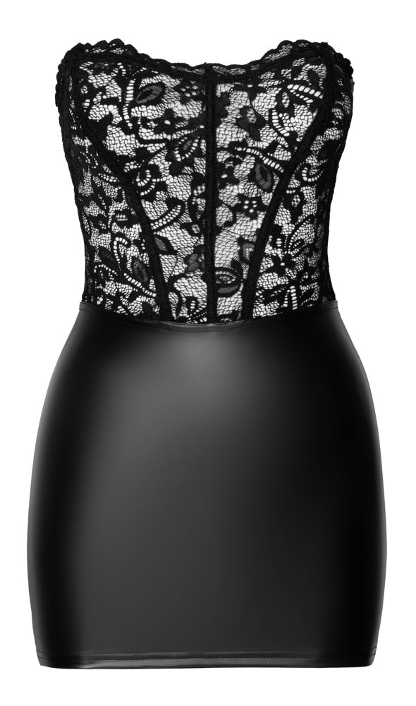 Noir Handmade Libido Kokerjurk Kant & Wetlook Off - Shoulder – Maten S t/m XL - Kokerjurk - SM - speeltjes