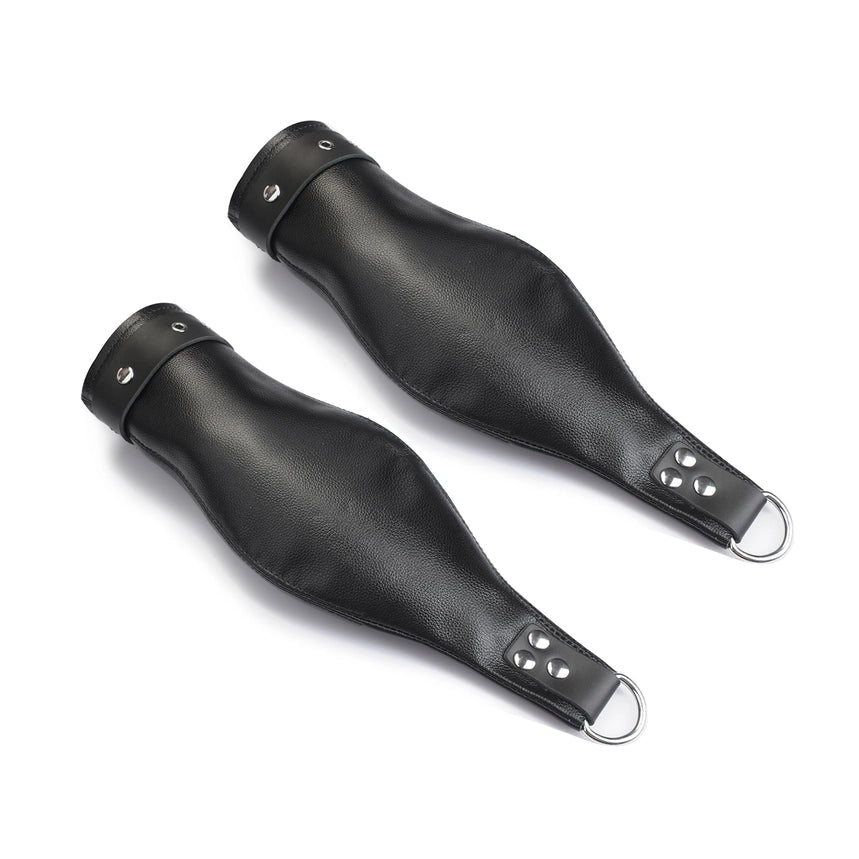 Noir Sovereign Hangboeien Leer – Zware Suspension Cuffs 500g - Bondage Boeien - SM-speeltjes